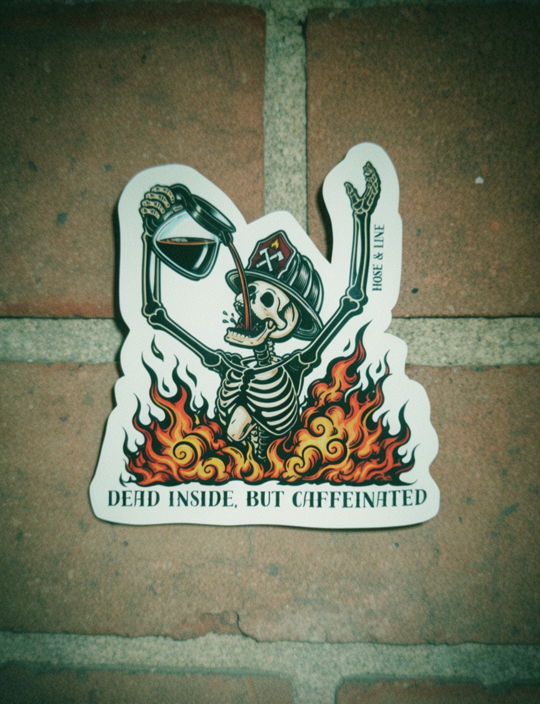 Sticker - Dead inside, but caffeinated